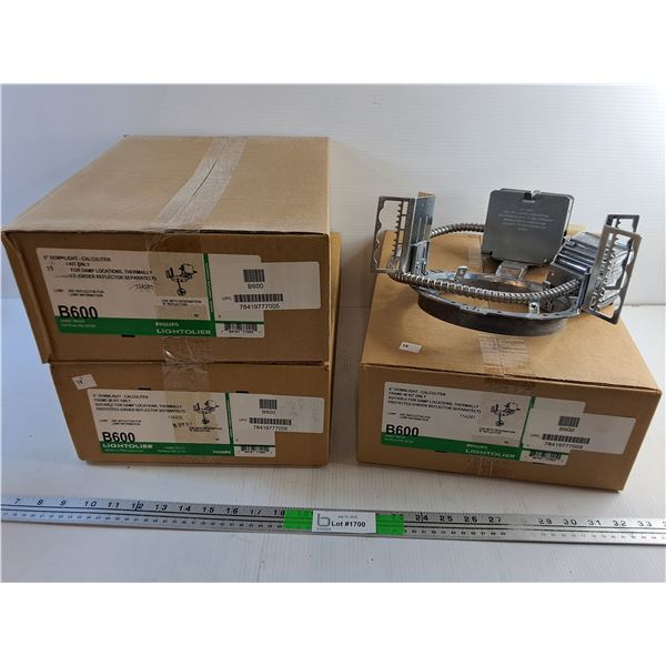 (3) Philips Lightolier 6" Downlight Frame In Kits - New