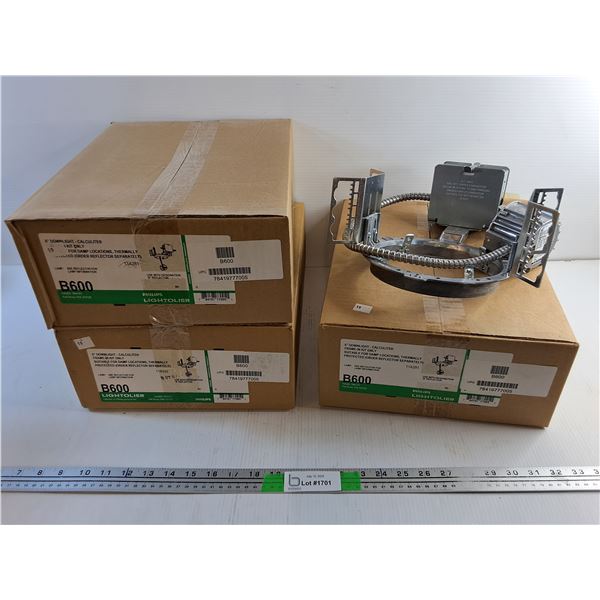 (3) Philips Lightolier 6" Downlight Frame In Kits - New