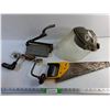 Image 1 : Hand Drill with Bits, Fibre Metal Protection Helmet, Handsaw and Tile Cutter
