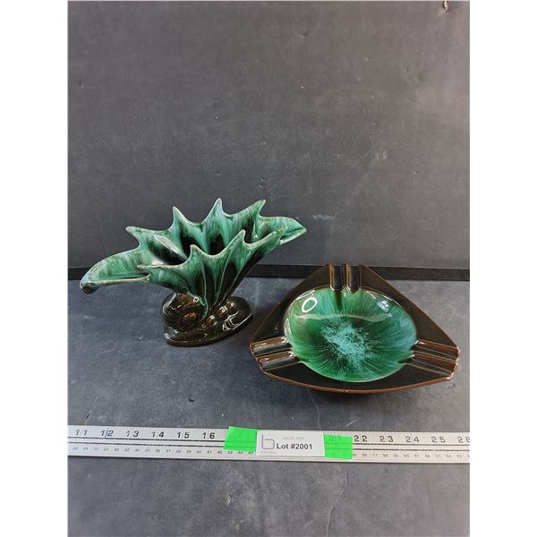 Blue Mountain Pottery Ceramic Vase and Ash Tray