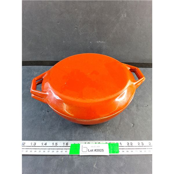 Vintage Nacco D3 4 gt Enamel Cast Iron - Mid Century Danish Cooking Pot with Lid