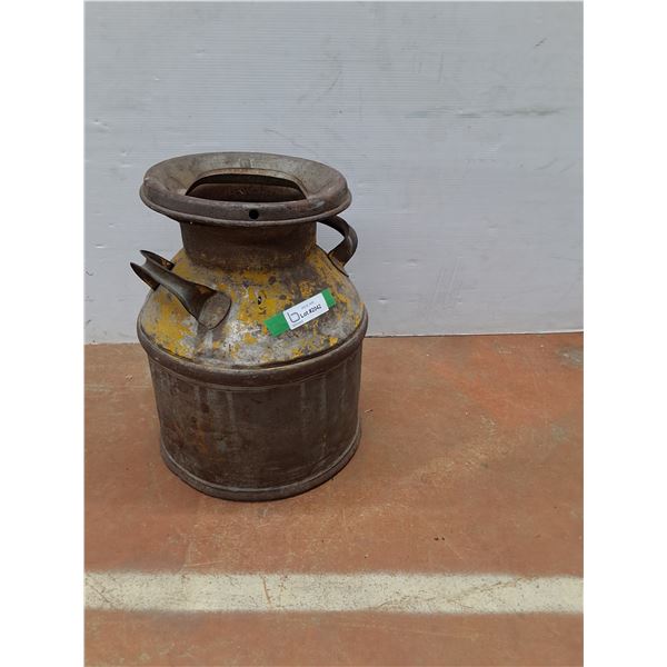 ** Vintage Milk Metal Canister - 13"w x 17.5"t - CANNOT SHIP