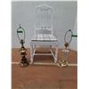 Image 1 : * Vintage Chair & (2) End Table Lamps - CANNOT SHIP