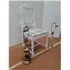 Image 2 : * Vintage Chair & (2) End Table Lamps - CANNOT SHIP