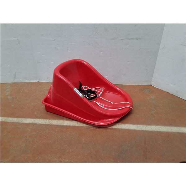 **Red Children's Toboggan With Buckle - CANNOT SHIP