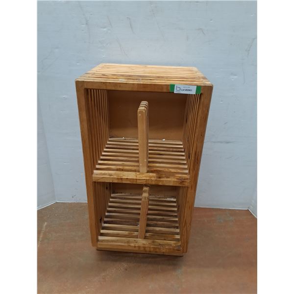 * Custom Built Wood Shelving Unit w/Dividers - 17" x 33" x 15" - CANNOT SHIP