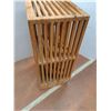 Image 4 : * Custom Built Wood Shelving Unit w/Dividers - 17" x 33" x 15" - CANNOT SHIP
