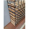 Image 3 : *Wood & Metal Wine Rack - 32" x 32" x 9" - CANNOT SHIP