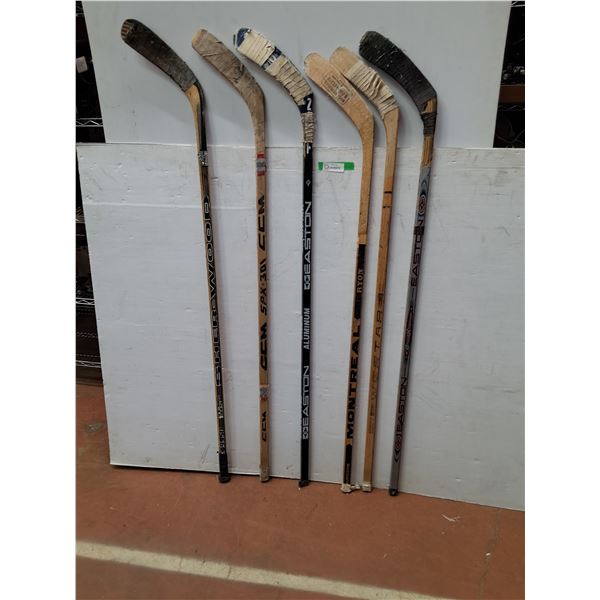 ** (6) Various Hockey Sticks - CANNOT SHIP