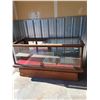 Image 1 : *** Antique Wood & Glass Display Cabinet -Missing Glass, Sliding Doors -70.5" x 28.25" x 38.75" - CA