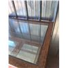 Image 3 : *** Antique Wood & Glass Display Cabinet -Missing Glass, Sliding Doors -70.5" x 28.25" x 38.75" - CA