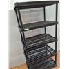 Image 1 : ** Five Shelf Plastic Shelving Unit - 71.75" Tall x 36" Long x 24"Deep - CANNOT SHIP