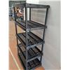 Image 2 : ** Five Shelf Plastic Shelving Unit - 71.75" Tall x 36" Long x 24"Deep - CANNOT SHIP