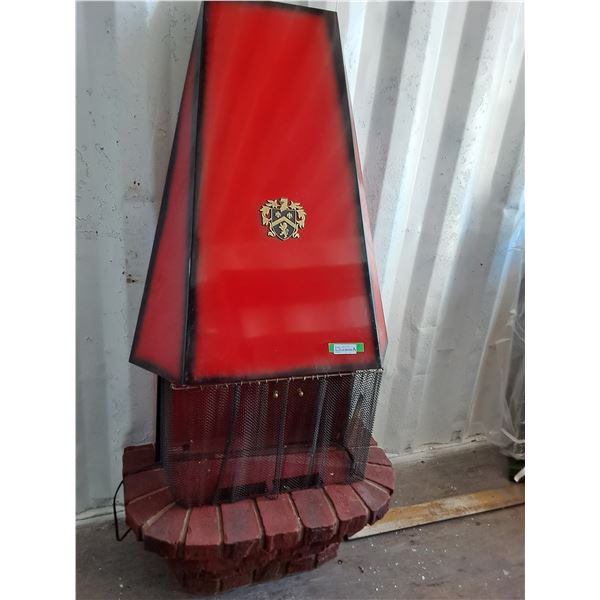 **Vintage Electric Fireplace 64" T x 34"W x 18" L - CANNOT SHIP - As Is, Untested