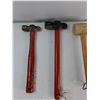Image 2 : (2) Ball-Peen Hammers, Rubber Mallet - As Is