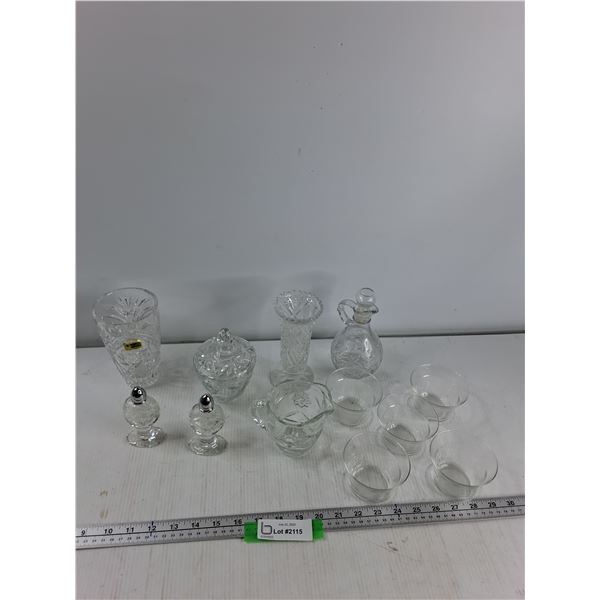 Crystal Glass, Crystal Salt & Pepper Shaker, Crystal dish, Misc