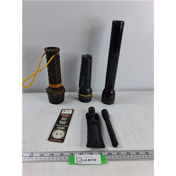 (5) Flashlights, American red Cross Lamps - As Is
