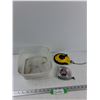 Image 1 : (2) Tape Measures, Plastic Container