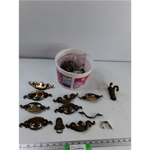 Assorted - Drawer Handles, Hooks, Latches