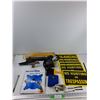 Image 1 : Assorted - (6) No Hunting or Trespassing Signs, Ultra Pro Drill Bit, Grass Blade, Misc - CANNOT SHIP