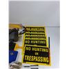 Image 3 : Assorted - (6) No Hunting or Trespassing Signs, Ultra Pro Drill Bit, Grass Blade, Misc - CANNOT SHIP