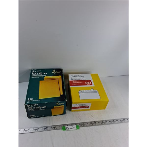 9'' x 12'' Catalogue Envelopes, 4 1/8'' x 9 1/2'' Quickstrip Closure Envelopes