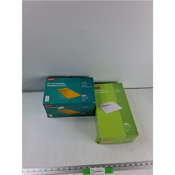 5 7/8'' x 9 5/8'' Envelopes, 3 5/8'' x 6 1/2'' Envelopes