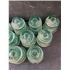 Image 3 : Green Insulators (12)- 4" x 3.5"- Chipped