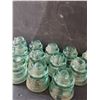 Image 4 : Green Insulators (12)- 4" x 3.5"- Chipped