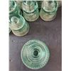 Image 5 : Green Insulators (12)- 4" x 3.5"- Chipped