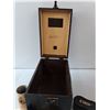 Image 6 : Wooden Lockable Box & Vintage Shoe Cleaning Supplies-Has Key- 6.5" x 8" x 10.5"