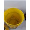 Image 7 : (2)Yellow 20 Litre Bucket- One Filled w/ Plastic Flower Cut Outs  -  PICK UP