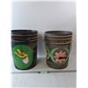 Image 1 : (2) Black 20 Litre Bucket- 15" x 12"- Has Painted Designs On Them  -  PICK UP