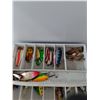 Image 2 : Fishing Tackle Box w/Hooks- 14.5" x 8" x 7.5"