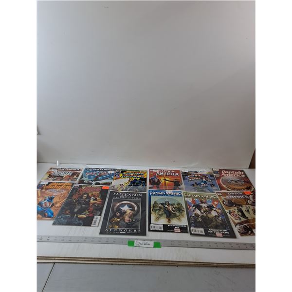 (12) Variety Of Captain America Comics- Cover Ripped On One
