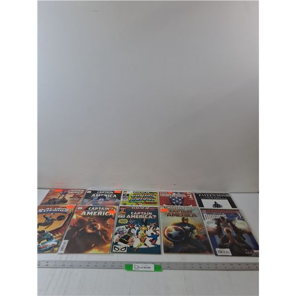 (10) Variety Of Captain America Comics