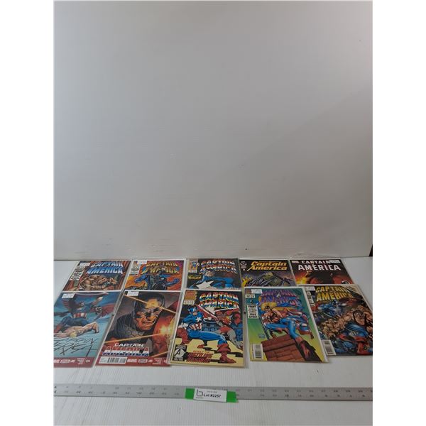 (10) Variety Of Captain America Comics