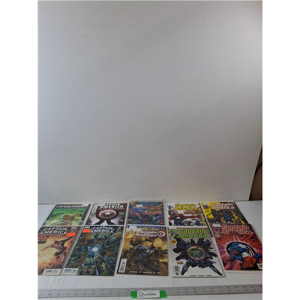 (10) Variety Of Captain America Comics