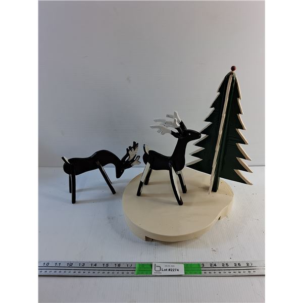 Deer and Christmas Tree Decor