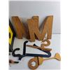 Image 2 : Wooden Crate, Bird Ornaments and Wooden Alphabet with Digits