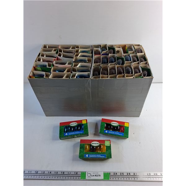 (140) Packages Of (4) Outdoor Light Bulbs - As Is