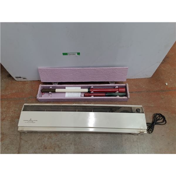 (2) "Love U" Bars and Canadian General Electric 1500 Watts Heater - As Is, 36" x 9" x 3"