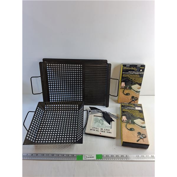 BBQ Trays, Quick Adjust Band Clamp and The Milestone Photo Frame 5" x 3 1/2"
