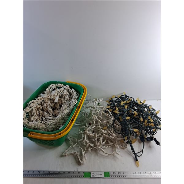 Outdoor Lights and Shopping Basket - As Is