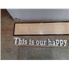 Image 2 : "This is our Happy Place" Decor and Picture Frame 40" x 8 1/2" - PICK UP ONLY