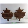 Image 1 : (2) Wooden Souvenir Spoon Display Racks 17" x 13"