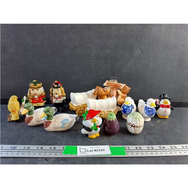 Various Decorative Salt & Pepper Shakers