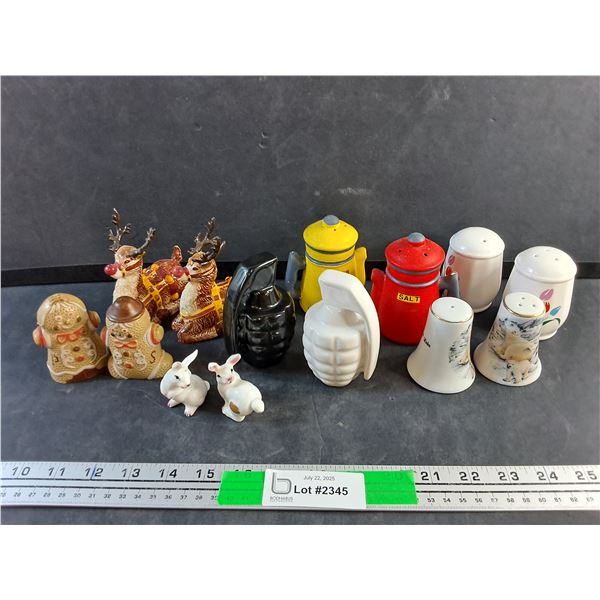 Various Decorative Salt & Pepper Shakers