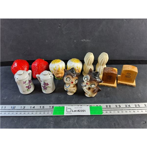 Various Decorative Salt & Pepper Shakers