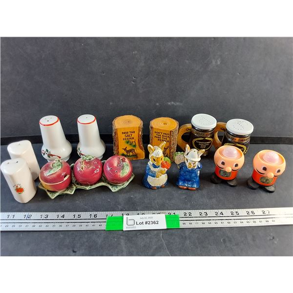 Various Decorative Salt & Pepper Shakers